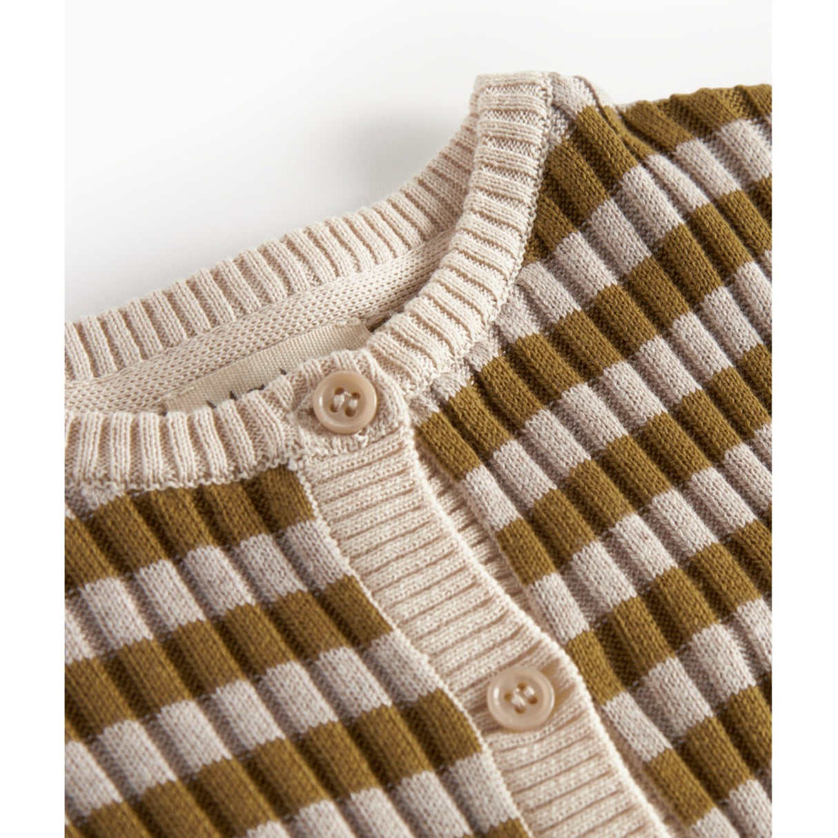 MarMar Modal Mix Stripe Cashew Mel. Stripe Tob Stickad Cardigan