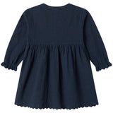 MarMar Chambray Dark Blue Stripe Dagmara Scallop Klänning