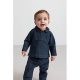MarMar Chambray Dark Blue Stripe Panto Byxor