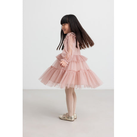 MarMar Tulle Dotty Faded Rose Doth LS Klänning