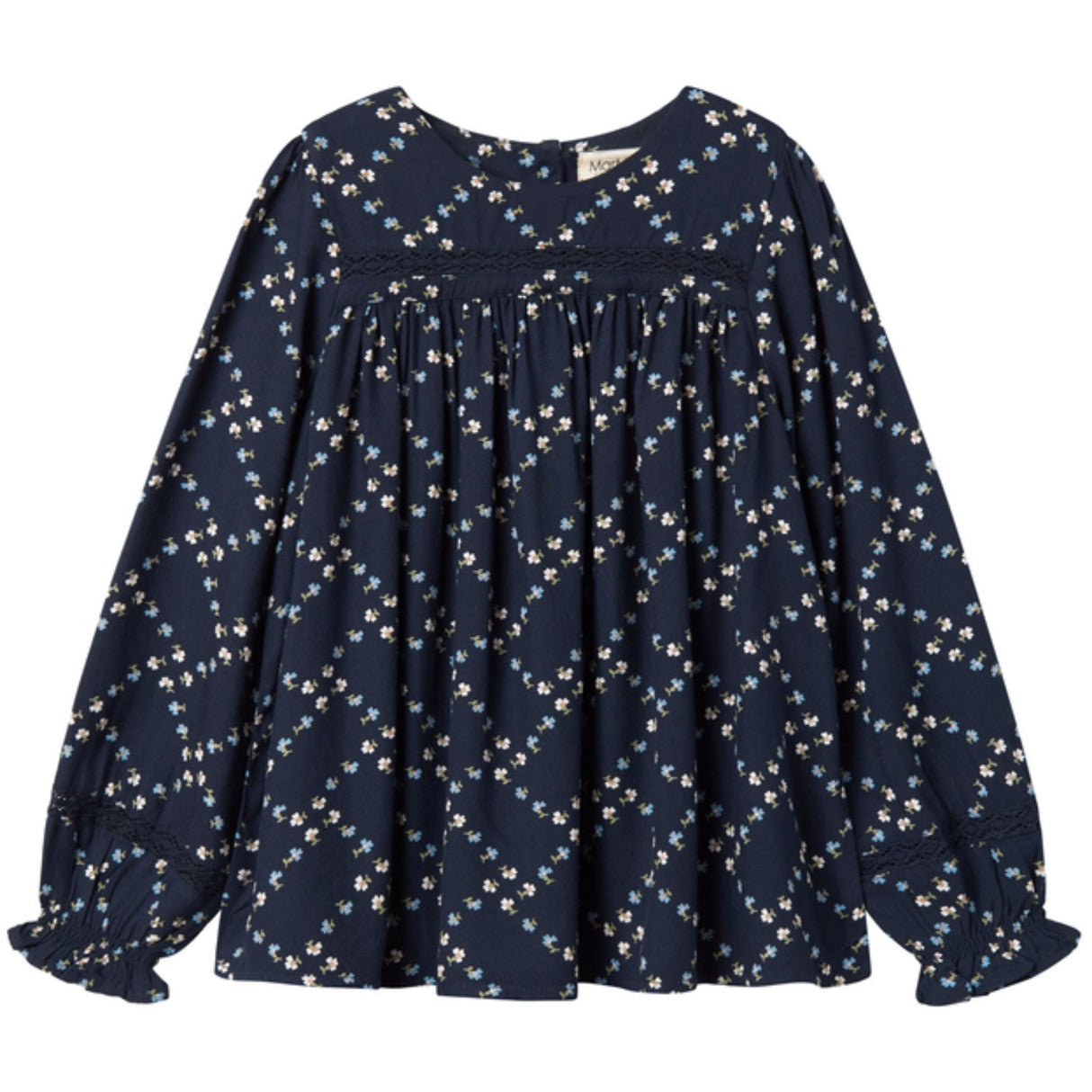 MarMar Viscose Twill French Flower Tuka LS Blus