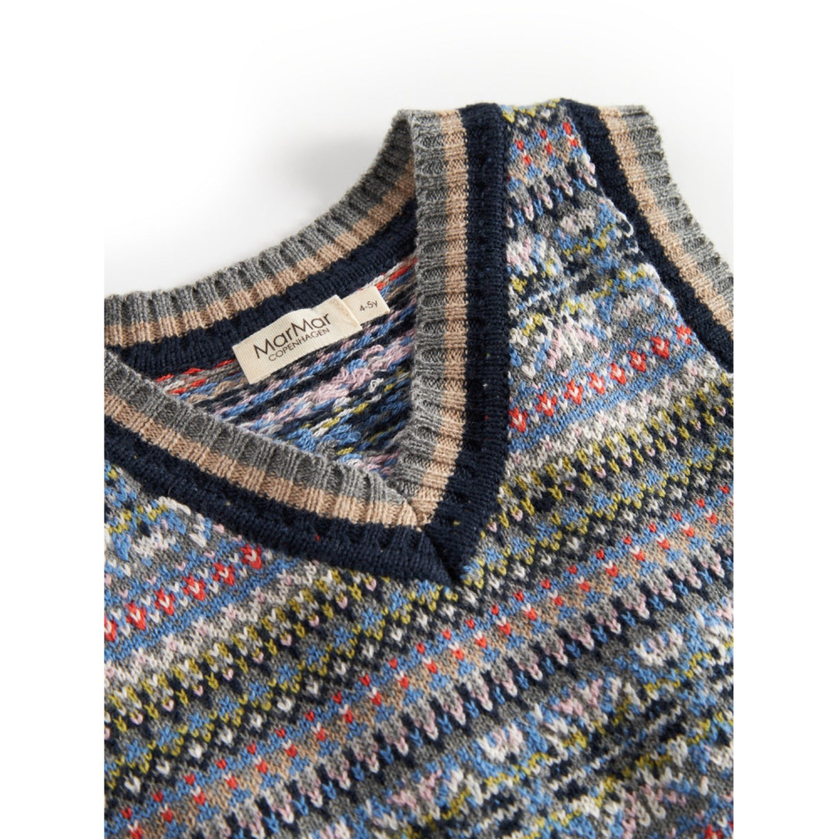 MarMar Light Cotton Wool Fair Isle Fair Isle Taj Stickad Väst