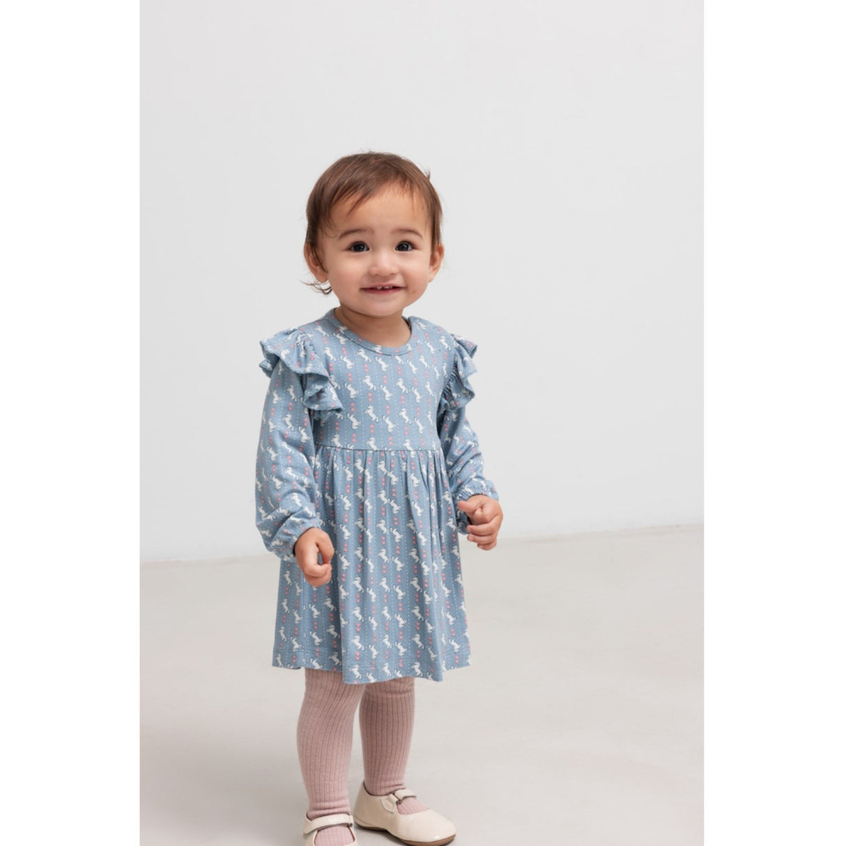 MarMar Smooth Jersey Unicorn Dream Ramona Frill LS Klänning