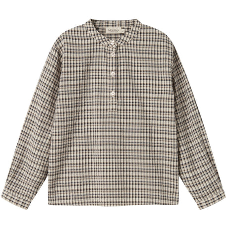MarMar Seersucker Check Pilot Navy Check Tokyo Skjorta
