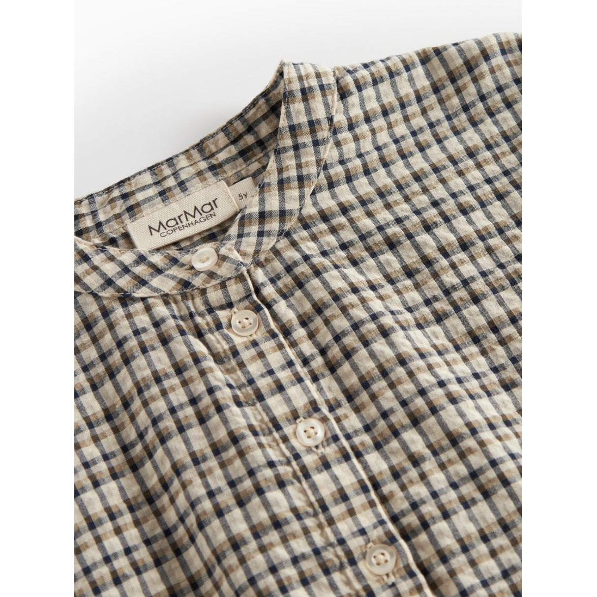 MarMar Seersucker Check Pilot Navy Check Tokyo Skjorta