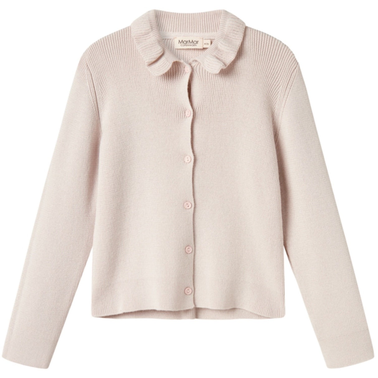 MarMar Light Cotton Wool Rib Vanilla Tilda Stickad Cardigan