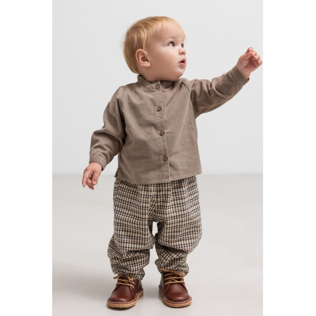 MarMar Seersucker Check Pilot Navy Check Palle Byxor