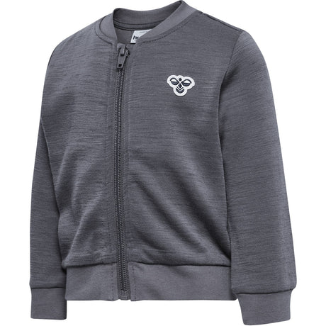 Hummel Dark Grey Melange Mini Ull Zip Jacka Bee