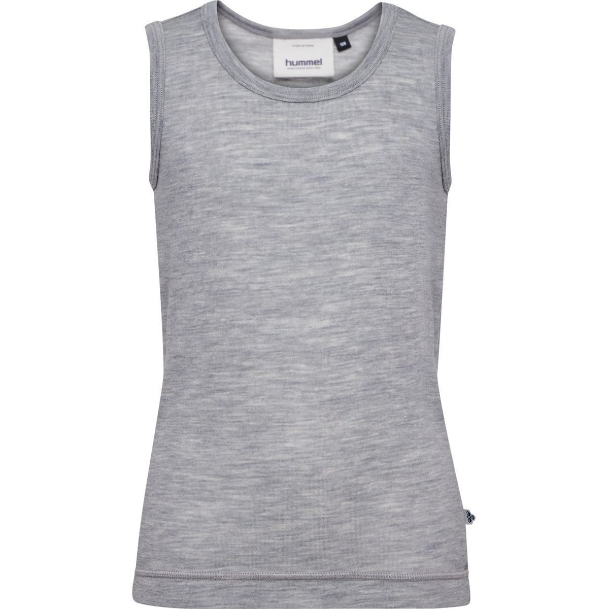 Hummel Grey Melange Jr Ull Rib Topp S/L