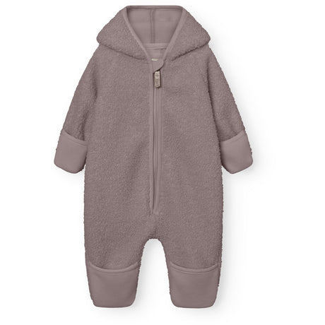 Mini A ture Zinc Purple Matadel Teddyfleece Jumpsuit. GRS
