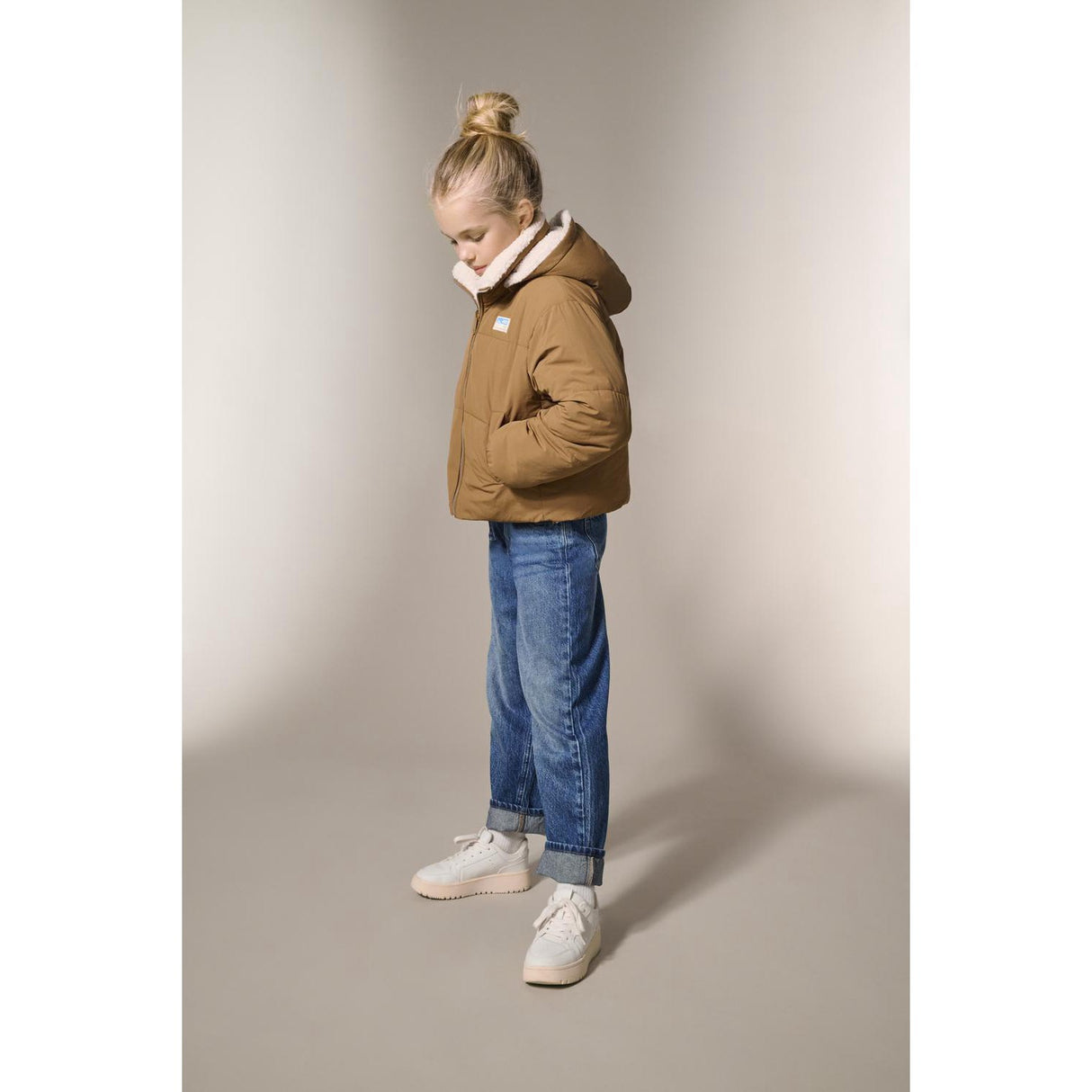 kids ONLY Toasted Coconut Kogmaria Life Reversib Puffer Jacka Otw