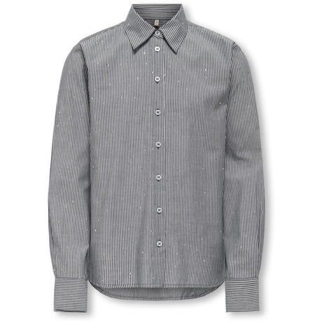 kids ONLY Bright White Naval Academy Kogsiv Life Ls Rhinestone Skjorta Cp Wvn