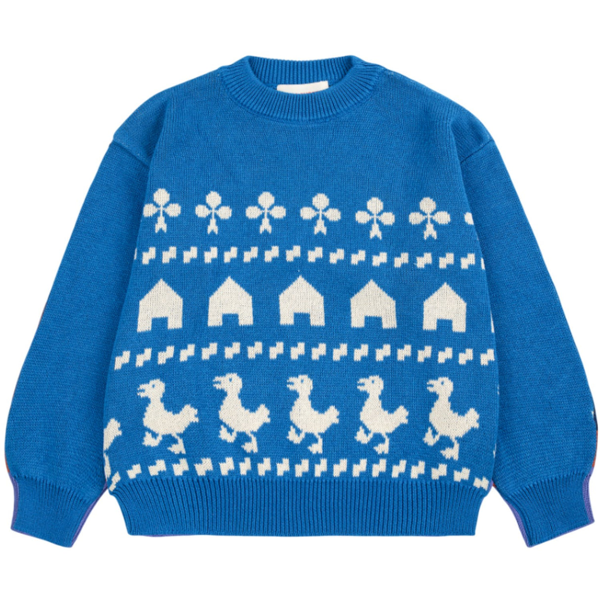 Bobo Choses Blue Farm Jacquard Jumper