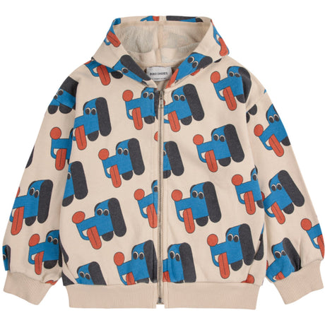 Bobo Choses Offwhite Doggy Mate All Över Zipped Hoodies