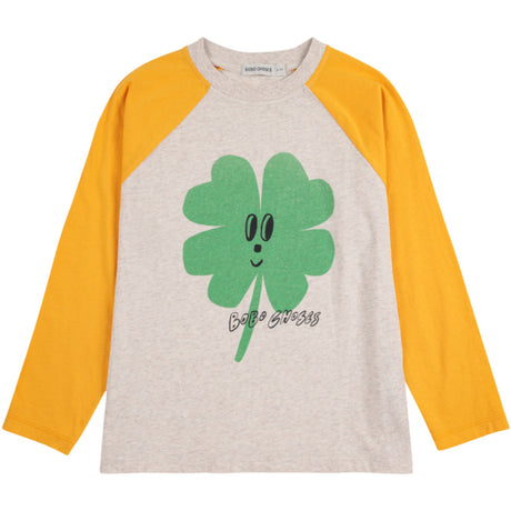 Bobo Choses Yellow Lucky Clover Ranglan Ärmar T-Shirt
