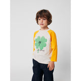 Bobo Choses Yellow Lucky Clover Ranglan Ärmar T-Shirt