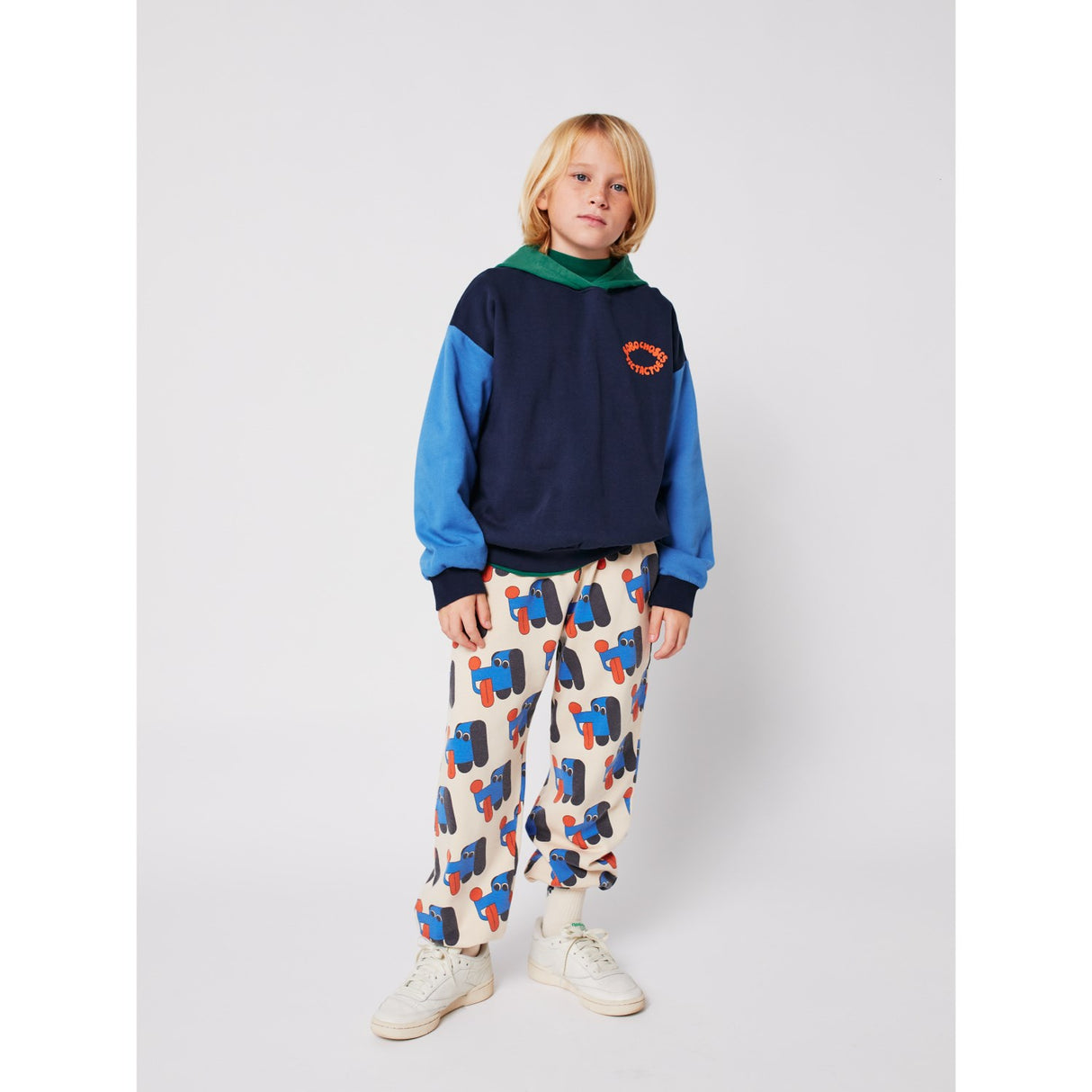 Bobo Choses Multicolor Tic Tac Toe Färg Block Hoodies