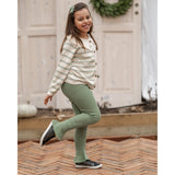 Hanevild Shale Green Heart Cardigan