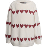 Hanevild Ivory Red Heart Blus