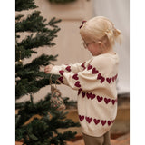 Hanevild Ivory Red Heart Blus