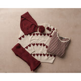 Hanevild Ivory Red Heart Blus