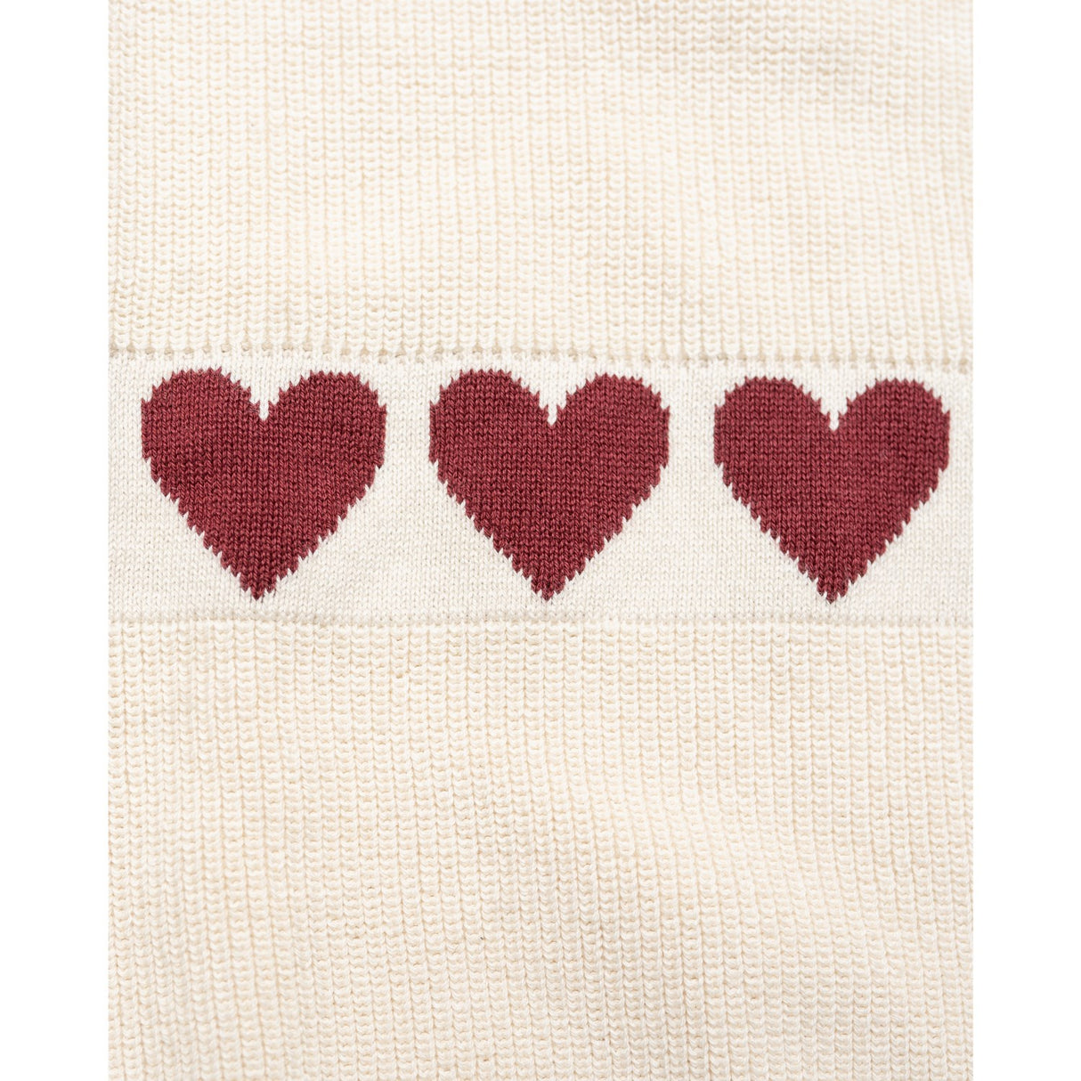 Hanevild Ivory Red Heart Blus