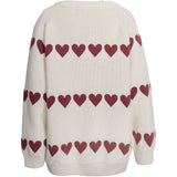 Hanevild Ivory Red Heart Blus