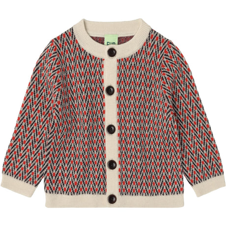 FUB Ecru Baby Herringbone Cardigan