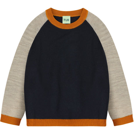 FUB Dark Navy Colour Block Blus