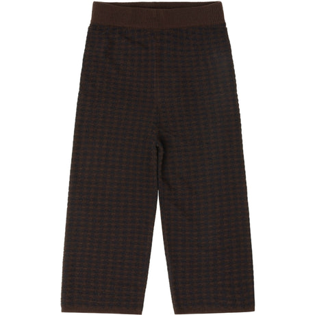 FUB Mocca/Dark Navy Checked Byxor