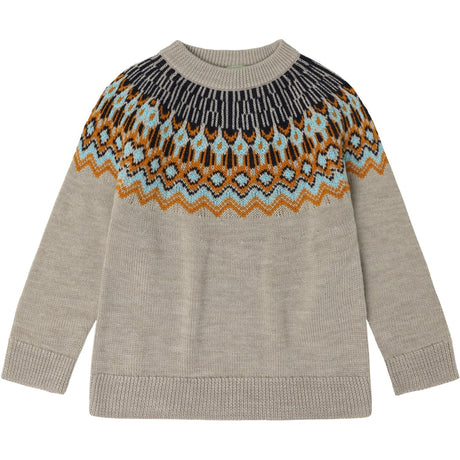 FUB Oat Melange Fair Isle Sweater