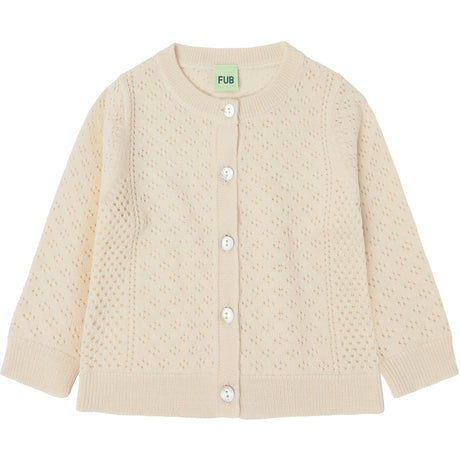 FUB Ecru Baby Pointelle Cardigan