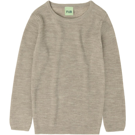 FUB Oat Melange Rib Blus