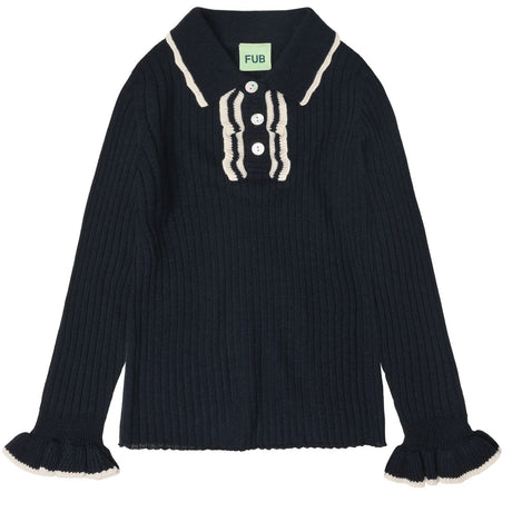 FUB Dark Navy Frill Pikétröja