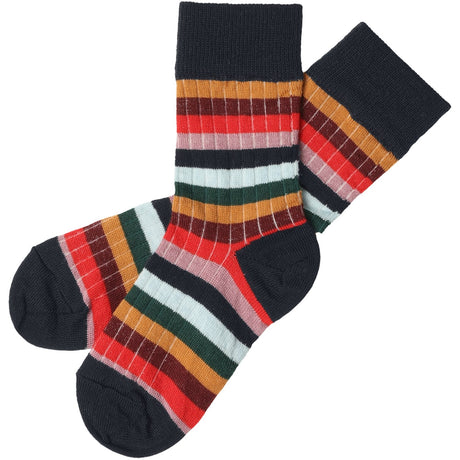 FUB Dark Navy/Multi Stripe 2-Pack Classic Stripe Strumpor