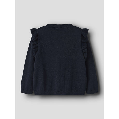 Name It Dark Sapphire Tone In Tone Lurex Nmfabinne Ls Stickad Card Noos