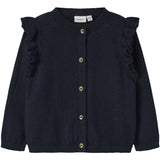 Name It Dark Sapphire Tone In Tone Lurex Nmfabinne Ls Stickad Card Noos