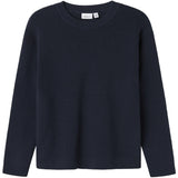 Name It Dark Sapphire Nkmnesolle Ls Pullover Stickad Noos