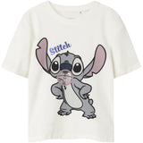 Name It Cloud Dancer Nkfakun Stitch Ss Nreg Topp Box Noos Wdi