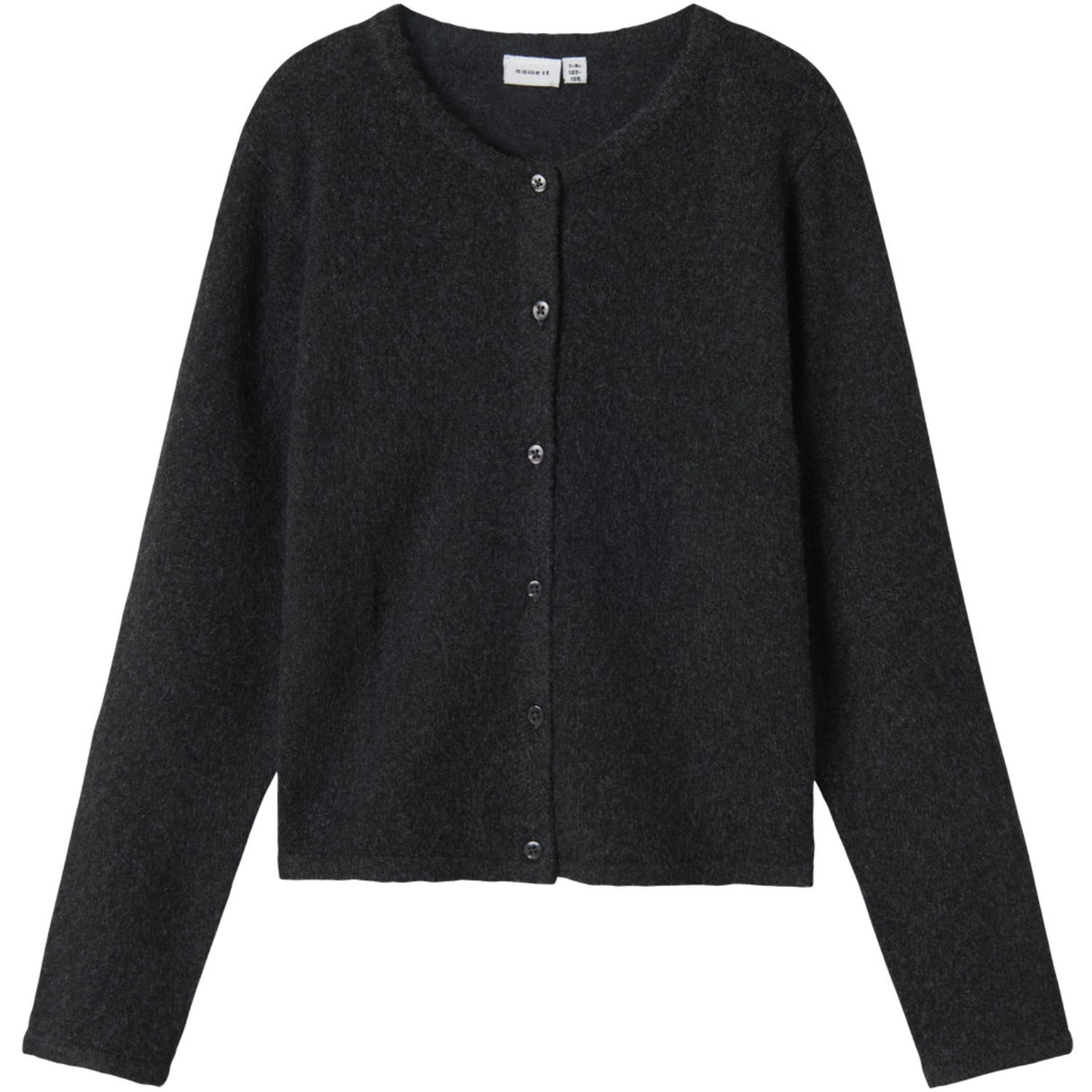 Name It Dark Grey Melange Nkfsaluna Ls Stickad Card Noos