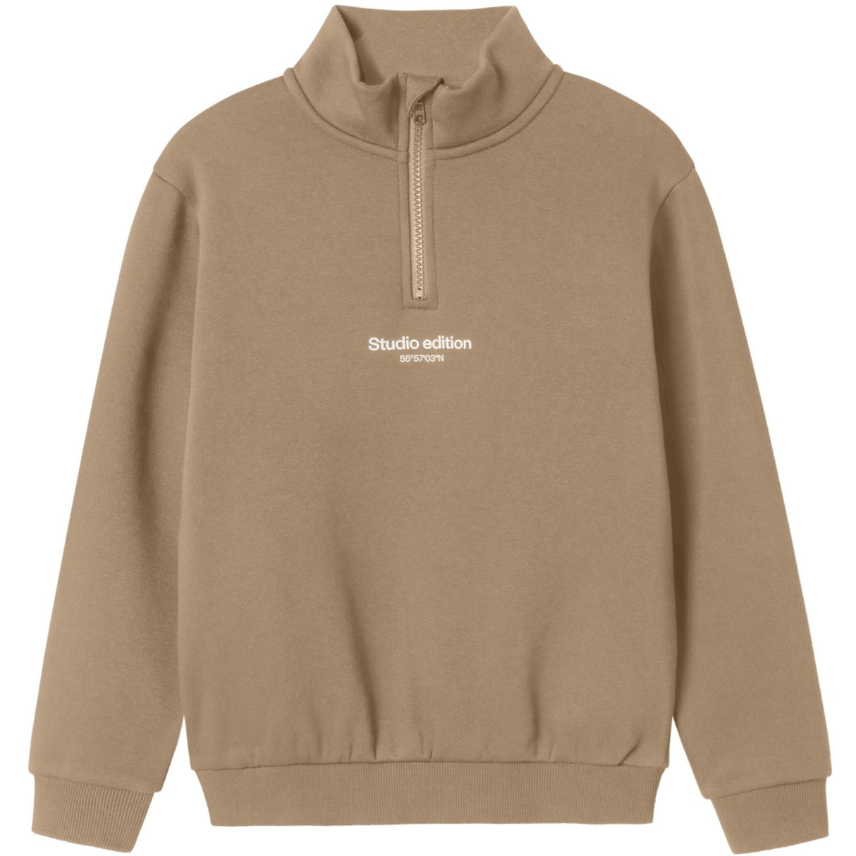 Name It Pure Cashmere Nkmbrody Ls Nreg Sweat Zip Bru Noos