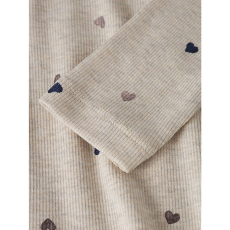 Name It Peyote Melange Hearts Nmfnutti Ls Topp Noos