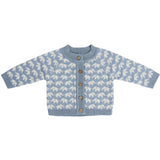 Smallstuff Blue Cardigan Ao Elephants Merino Ull