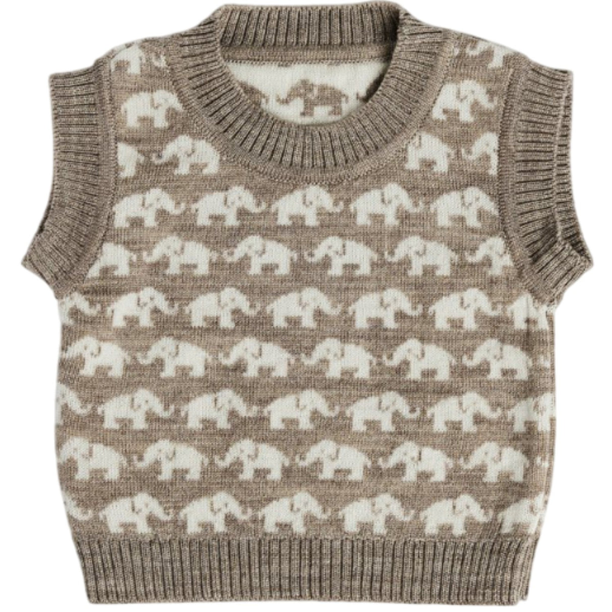 Smallstuff Nature Melange Väst Ao Elephants Merino Ull