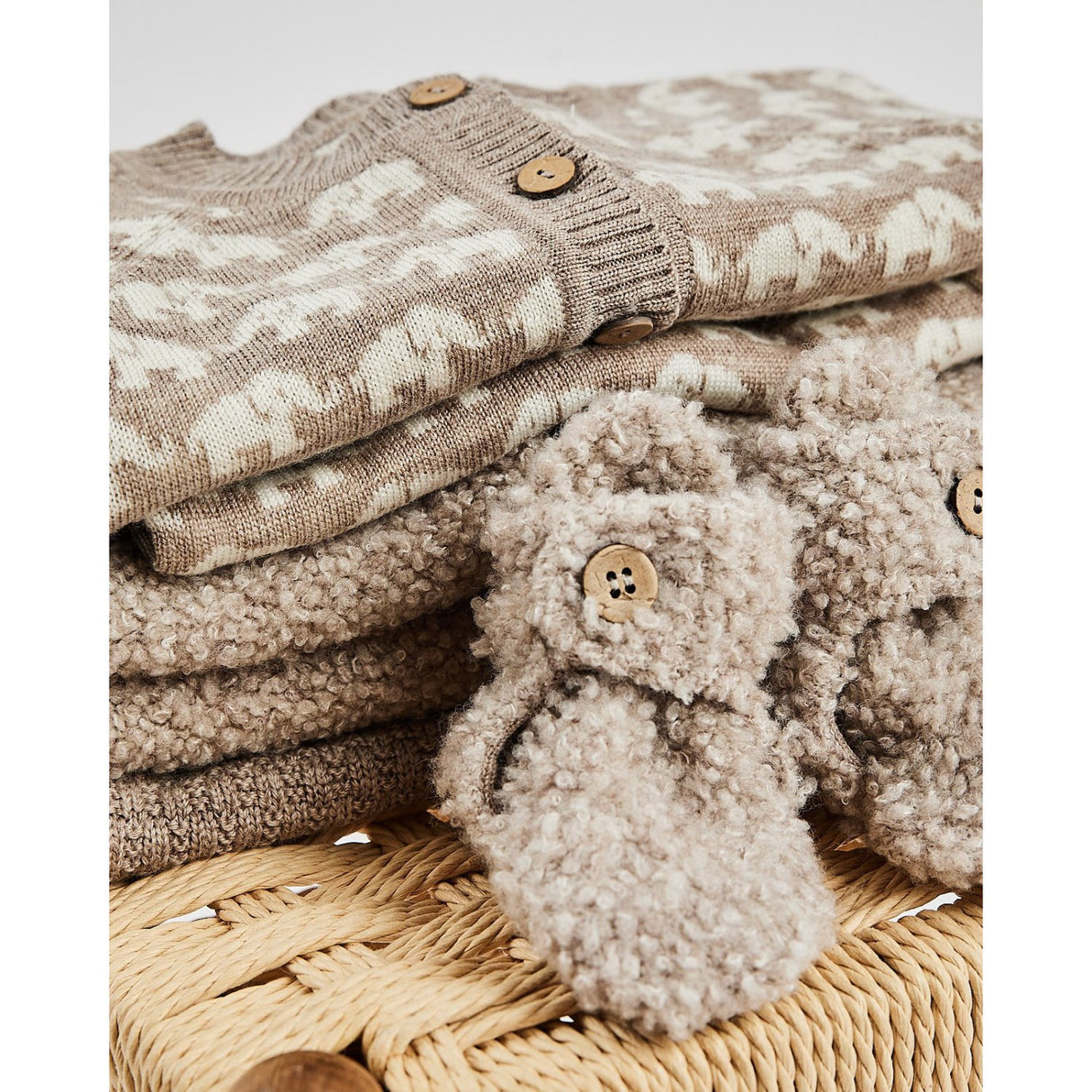 Smallstuff Nature Melange Väst Ao Elephants Merino Ull