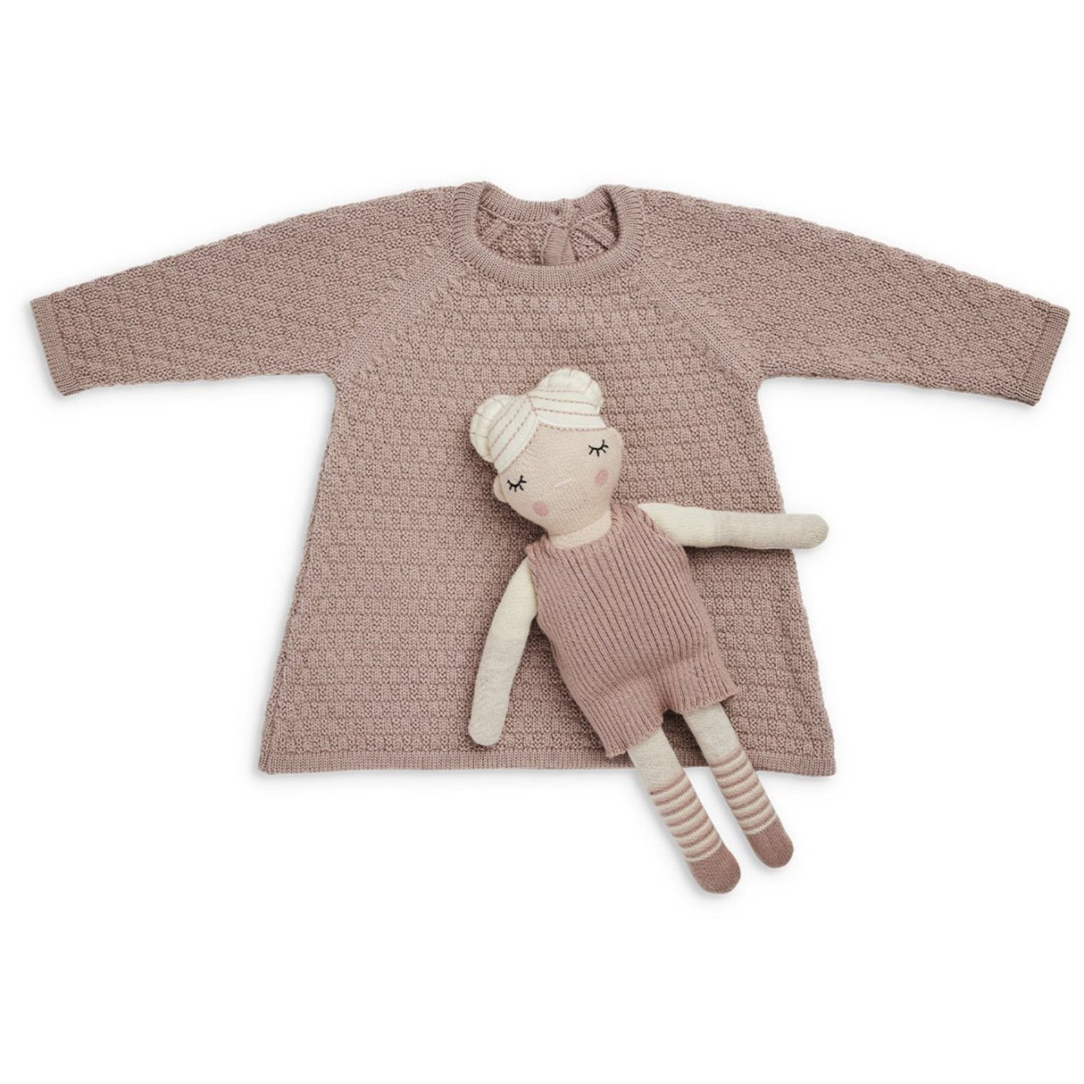 Smallstuff Powder Klänning Square Stickad Merino Ull