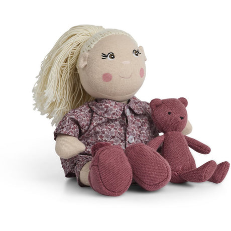 Smallstuff Docka Clothing Flower Pyjamas Med Tossor & Nallebjörn