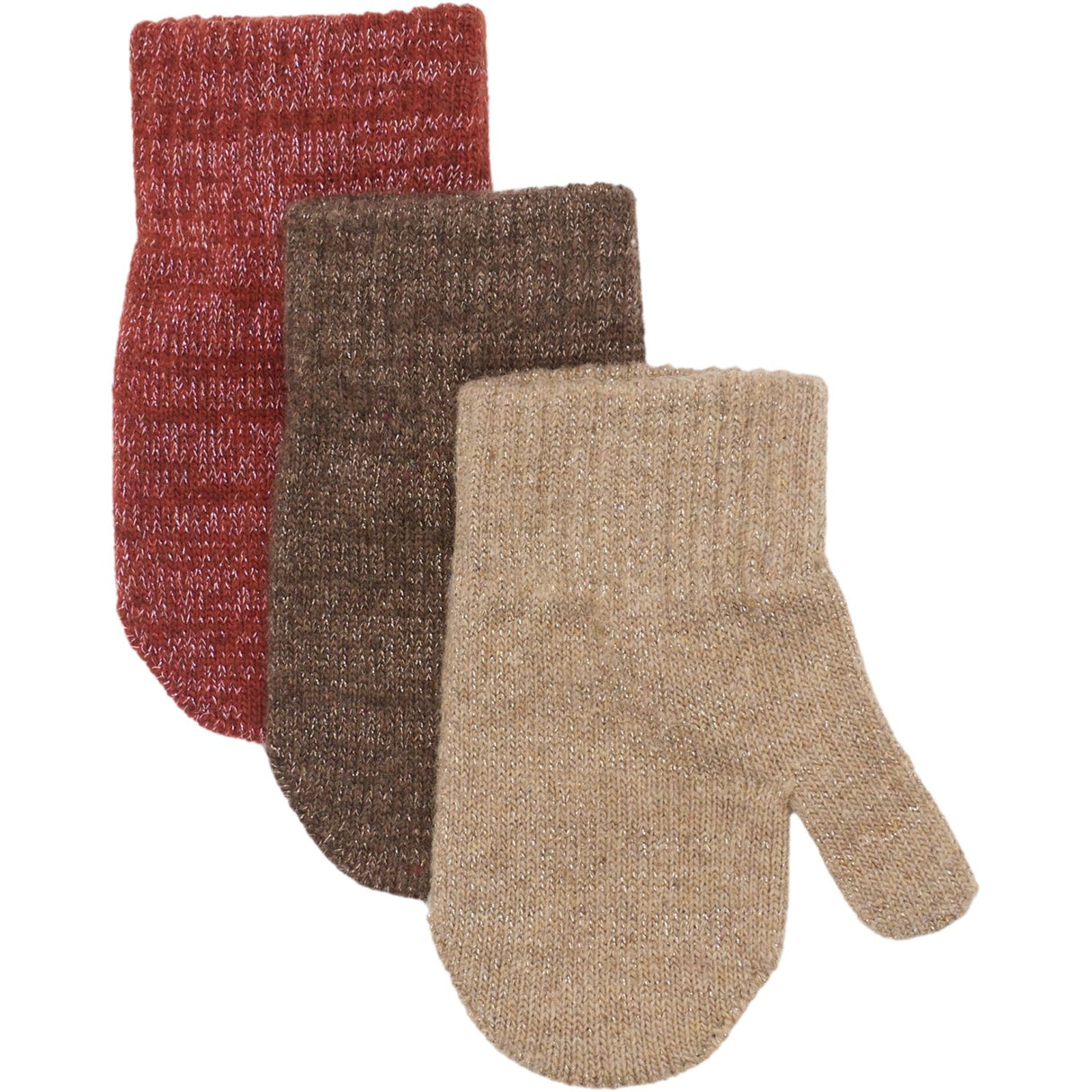 Mikk-Line Apple Butter-Chocolate Chip-Doeskin Magic Handskar 3 Pack Med Lurex