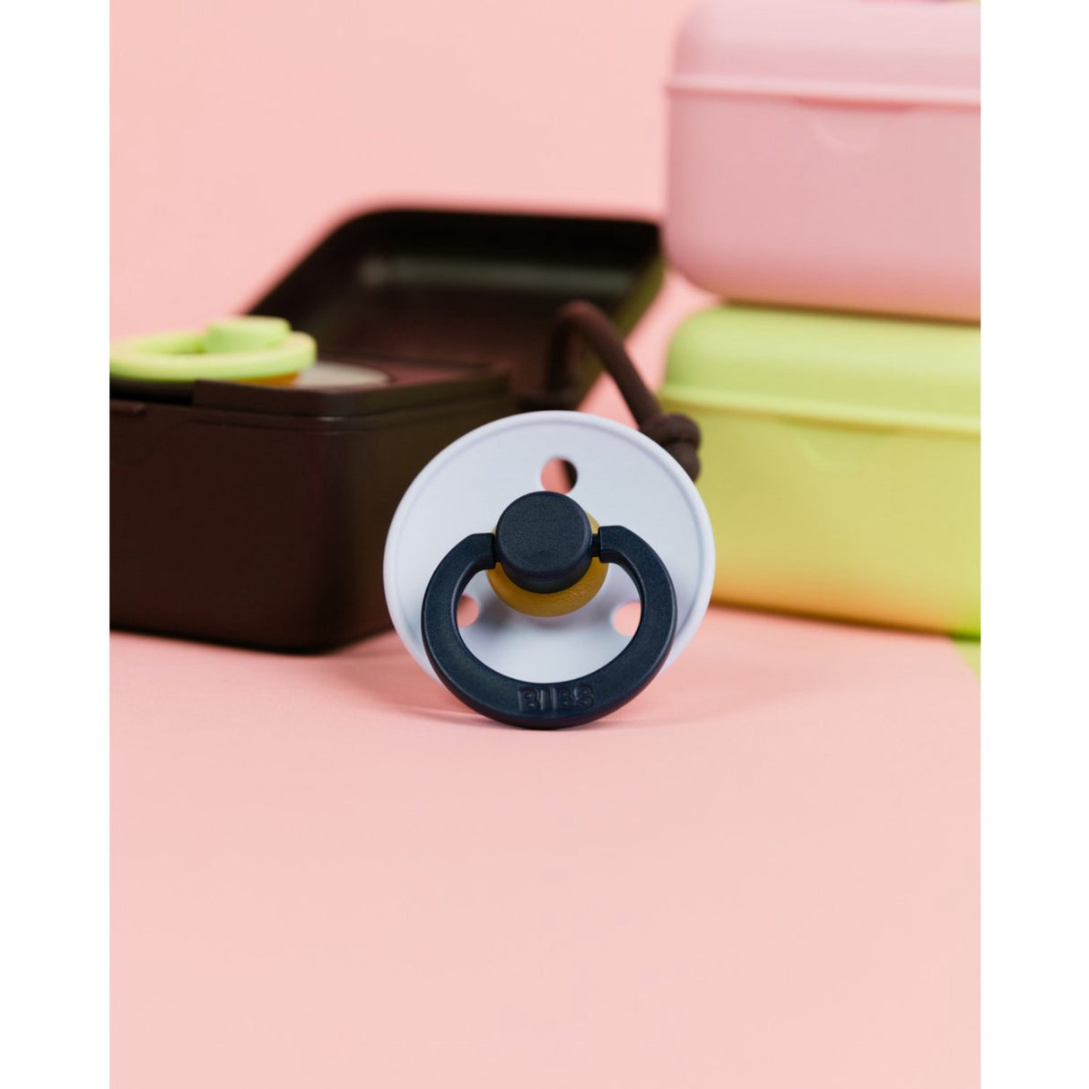 Bibs Baby Blue Napp Studio Colour 2-Pack Fusion Latex Petrol Mix