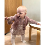 Smallstuff Rose Väst Med Knappar Bouclé Merino Ull